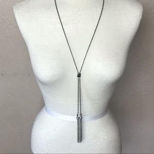 Double tassel necklace